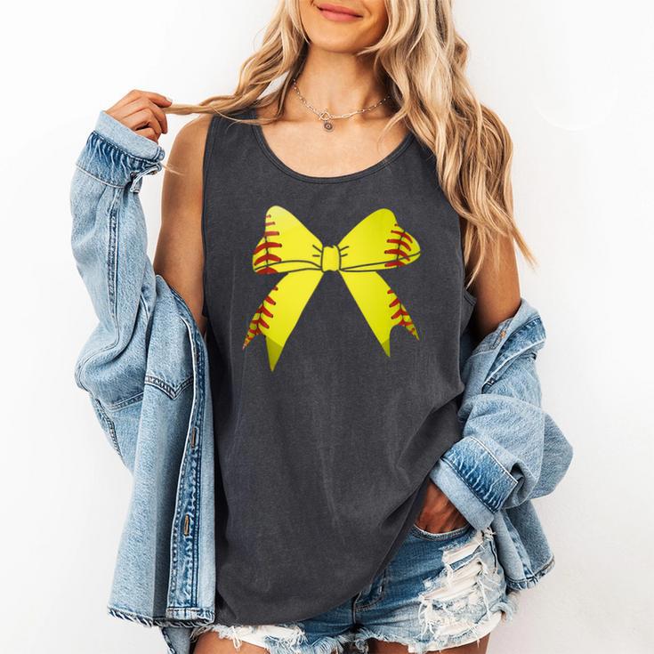 Baseball Bow Baseball Mom Women Baseball Mama Comfort Colors Tank Top