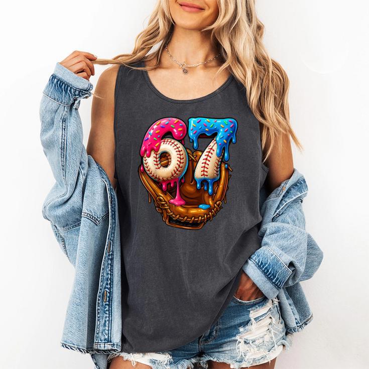 Baseball Drip Ice Cream Number 67 Player Or 67th Birthday Comfort Colors Tank Top Baseball Drip Ice Cream Number 67 Player Or 67th Birthday Comfort Colors Tank Top