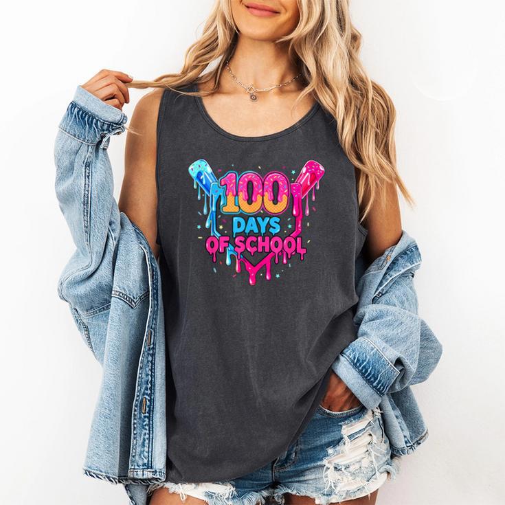 Baseball Ice Cream Drip 100 Days Of School Boys Girls 100th Comfort Colors Tank Top Baseball Ice Cream Drip 100 Days Of School Boys Girls 100th Comfort Colors Tank Top
