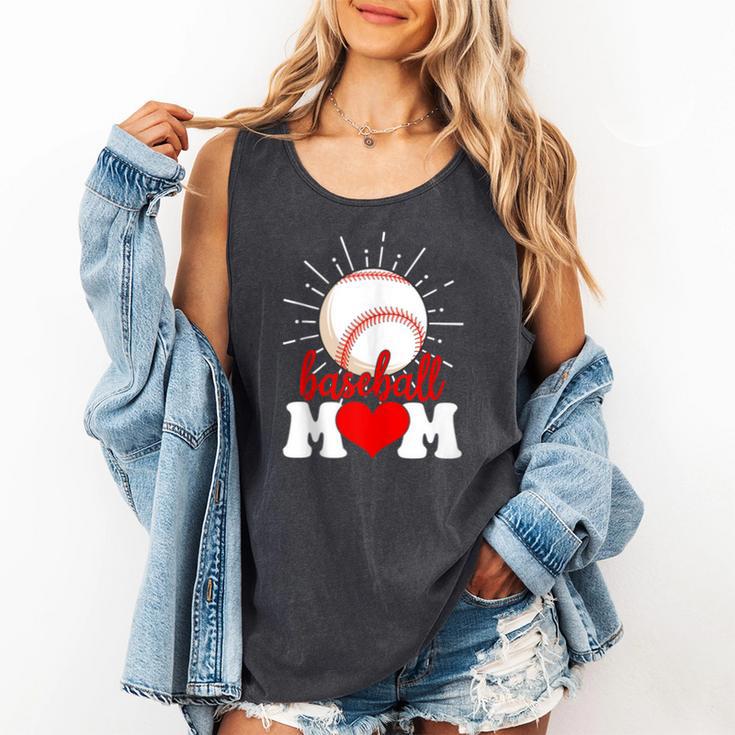 Baseball Mom Mama Mother's Day Sport Lover Comfort Colors Tank Top Baseball Mom Mama Mother's Day Sport Lover Comfort Colors Tank Top