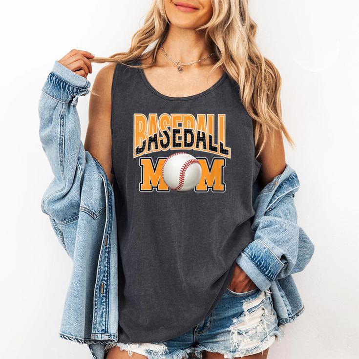 Baseball Mom Sports Orange Comfort Colors Tank Top
