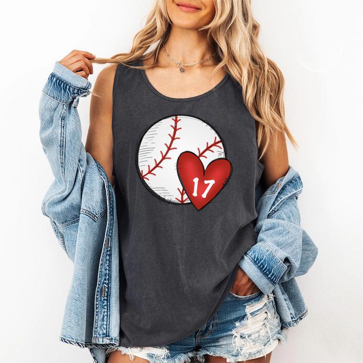 Custom Baseball Mom Number 17 Heart For Mom Mommy Premium Comfort Colors Tank Top Custom Baseball Mom Number 17 Heart For Mom Mommy Premium Comfort Colors Tank Top