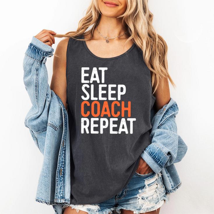 Eat Sleep Coach Repeat Shirt Men Women Baseball Lover Comfort Colors Tank Top Eat Sleep Coach Repeat Shirt Men Women Baseball Lover Comfort Colors Tank Top