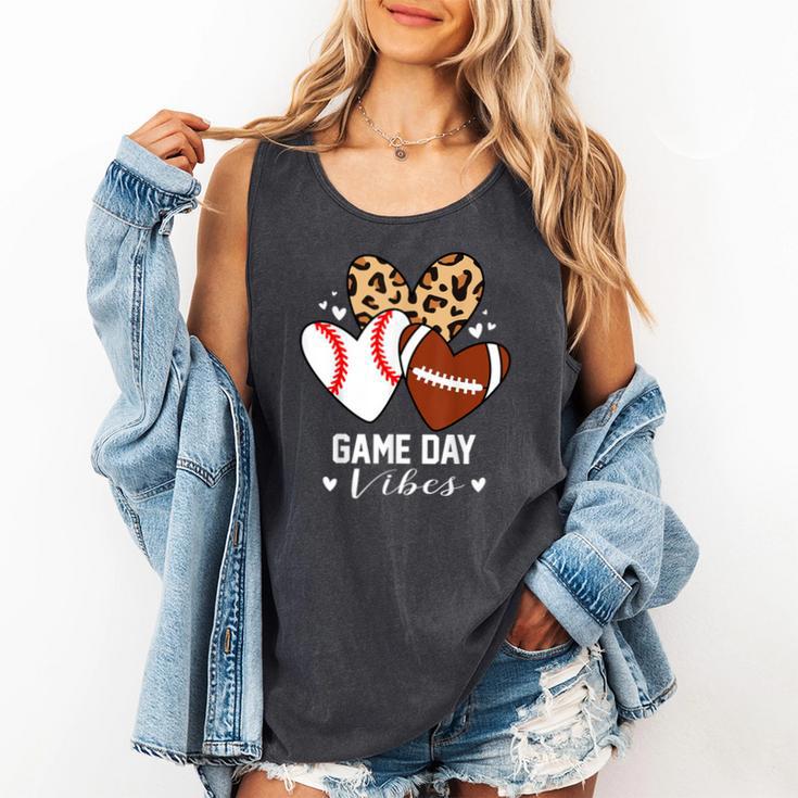 Game Day Vibes Football Baseball Mom Heart Comfort Colors Tank Top Game Day Vibes Football Baseball Mom Heart Comfort Colors Tank Top