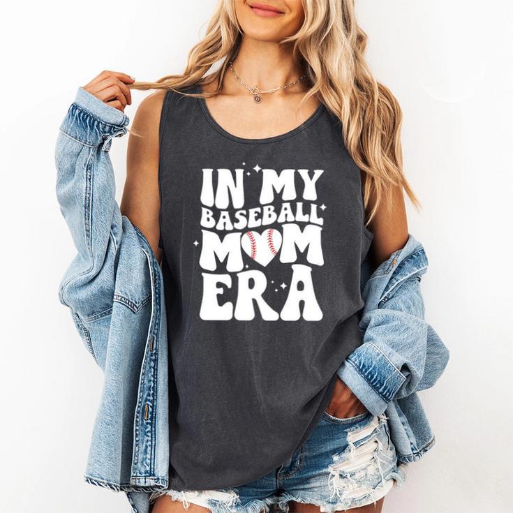 Groovy Retro In My Baseball Mom Era Comfort Colors Tank Top