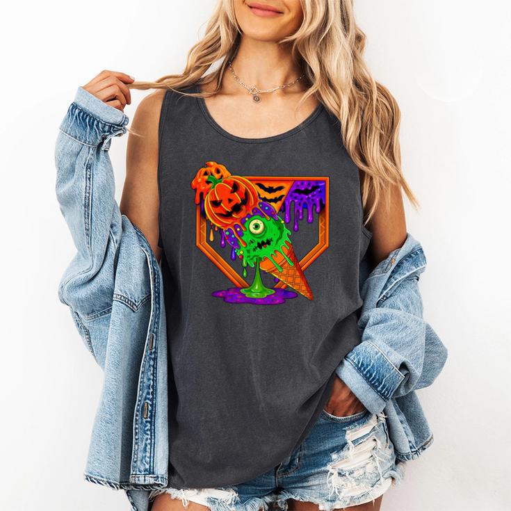 Halloween Baseball Ice Cream Drip Boys Girls Youth Comfort Colors Tank Top Halloween Baseball Ice Cream Drip Boys Girls Youth Comfort Colors Tank Top