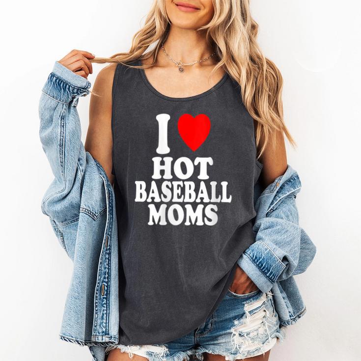 I Heart Love Hot Baseball Moms MILF Cougar Older Woman Comfort Colors Tank Top
