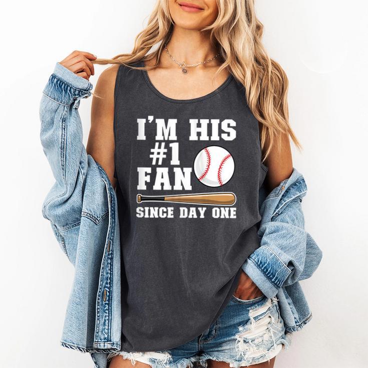 I'm His 1 Fan Since Day One Baseball Mom Comfort Colors Tank Top I'm His 1 Fan Since Day One Baseball Mom Comfort Colors Tank Top