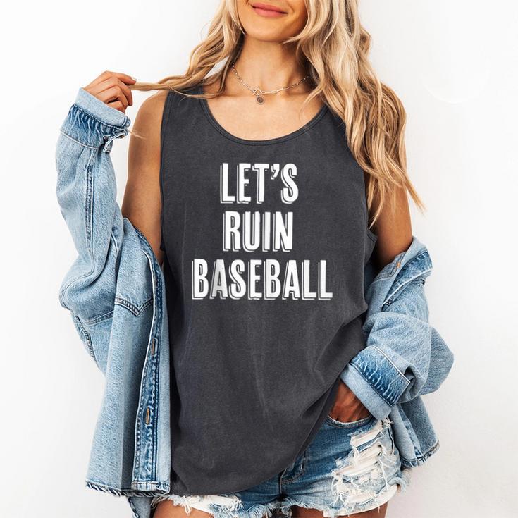 Let's Ruin Baseball Comfort Colors Tank Top Let's Ruin Baseball Comfort Colors Tank Top