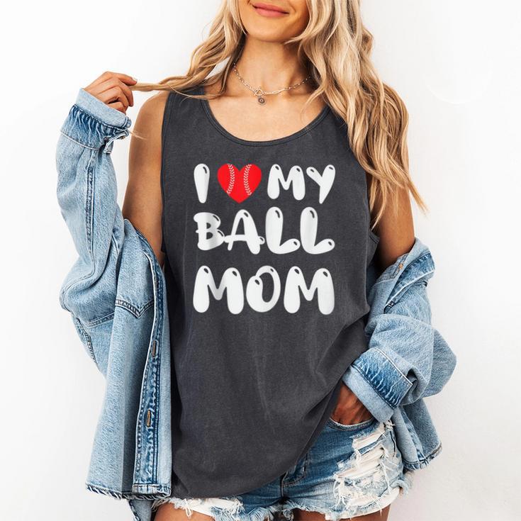 I LOVE MY BASEBALL MOM Comfort Colors Tank Top I LOVE MY BASEBALL MOM Comfort Colors Tank Top