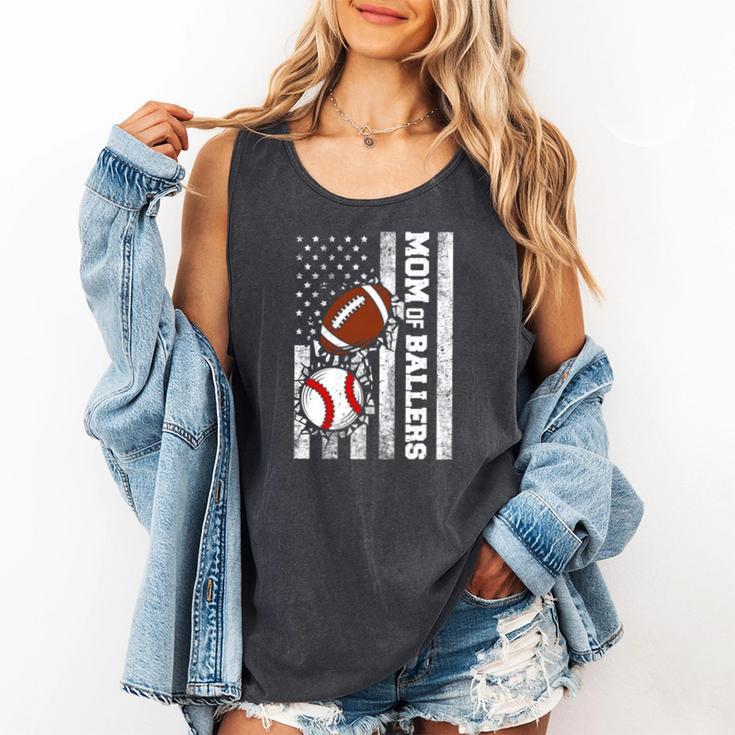 Mom Of Ballers USA Flag Football Baseball Mom Comfort Colors Tank Top Mom Of Ballers USA Flag Football Baseball Mom Comfort Colors Tank Top