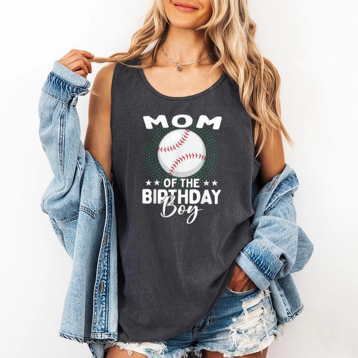 Mom Of The Birthday Boy Baseball Player Birthday Comfort Colors Tank Top