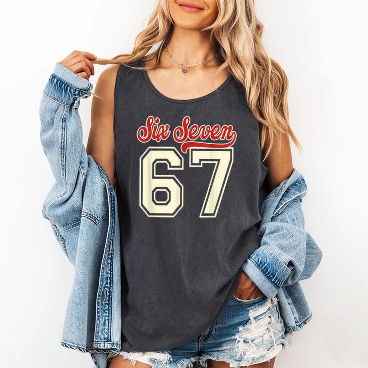 Number 67 Meme Six Seven Baseball Style Kids Boy Teen Comfort Colors Tank Top Number 67 Meme Six Seven Baseball Style Kids Boy Teen Comfort Colors Tank Top