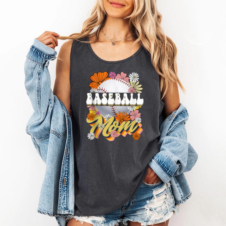 Retro Groovy Baseball Mom Family Matching Women Comfort Colors Tank Top Retro Groovy Baseball Mom Family Matching Women Comfort Colors Tank Top