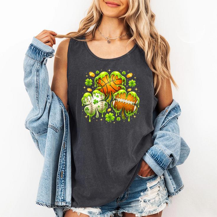 Shamrock Basketball Baseball Drip St Patrick's Day Boys Men Comfort Colors Tank Top Shamrock Basketball Baseball Drip St Patrick's Day Boys Men Comfort Colors Tank Top