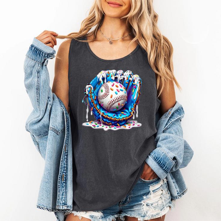 Baseball Drip For Boys Ice Cream Drip Youth Baseball Boys Premium Tri-Blend Comfort Colors Tank Top