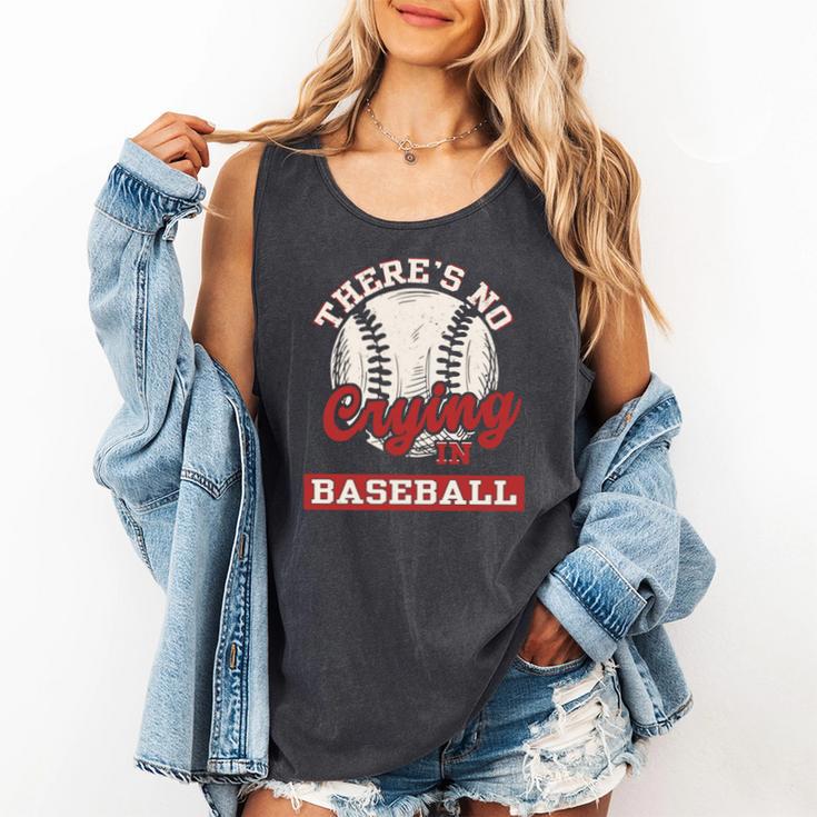 Baseball Game Day There Is No Crying In Baseball Comfort Colors Tank Top
