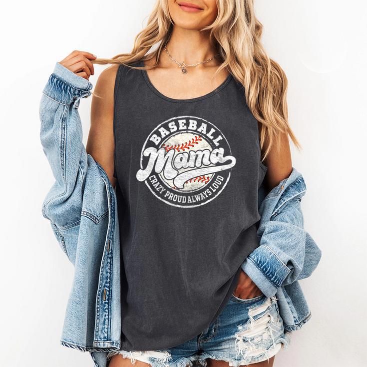 Baseball Mama Baseball Mom Matching Family Crazy Proud Premium Comfort Colors Tank Top