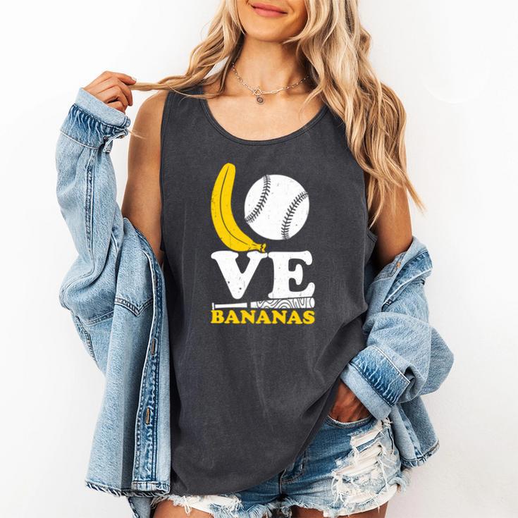 Love Bananas Banana Baseball Comfort Colors Tank Top