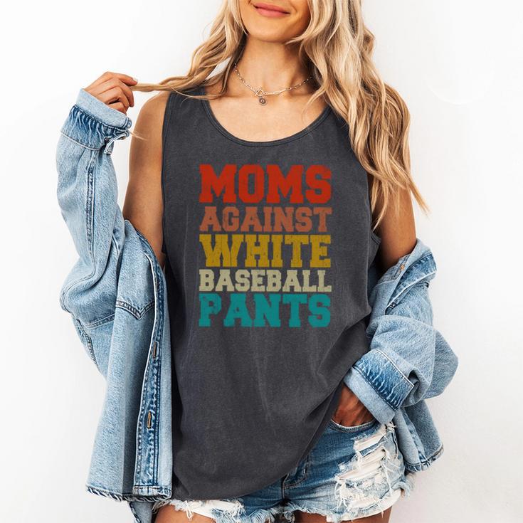 Moms Against Baseball Pants Baseball Mom Mother Comfort Colors Tank Top