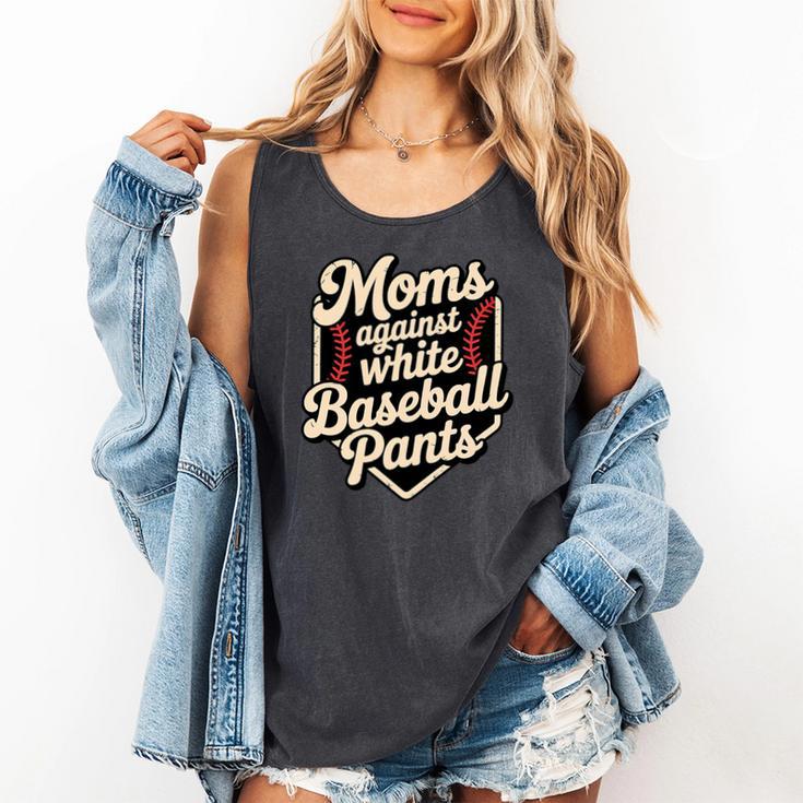 Moms Against Baseball Pants Baseball Mom Premium Tri-Blend Comfort Colors Tank Top