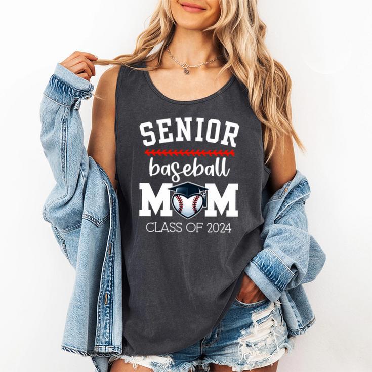 Senior Baseball Mom 2024 Senior Mom Class Of 2024 Baseball Comfort Colors Tank Top