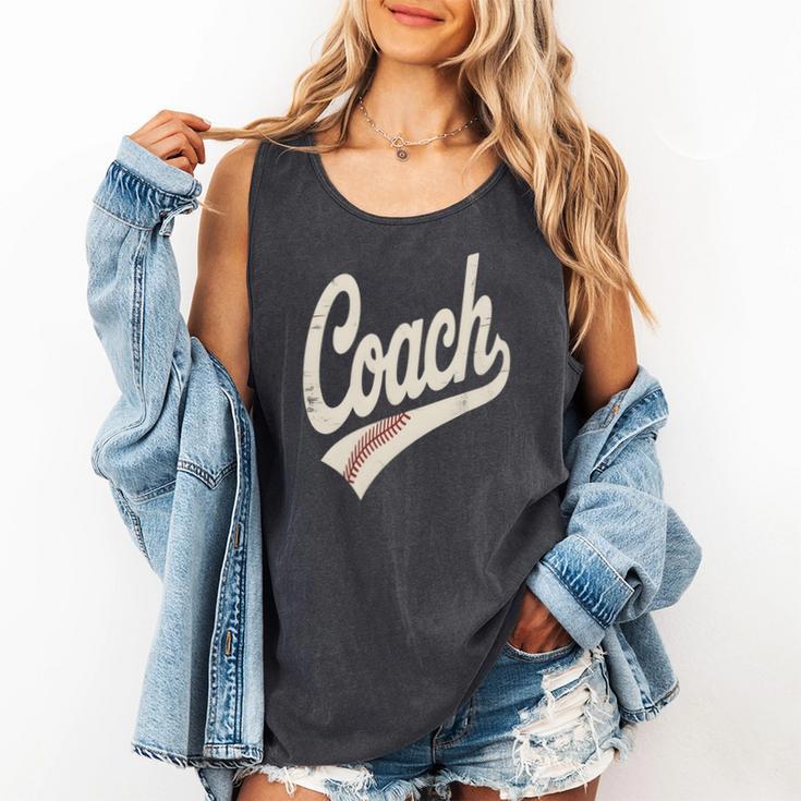 Vintage Baseball Coach Comfort Colors Tank Top