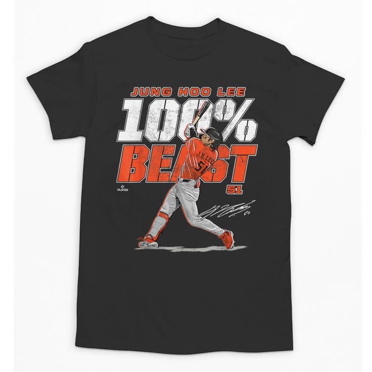 100 Beast Jung Hoo Lee San Francisco Baseball MLBPA Unisex T-Shirt