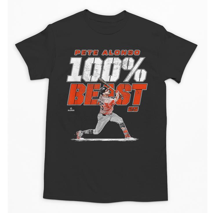 100 Beast Pete Alonso Baltimore Baseball MLBPA Unisex T-Shirt