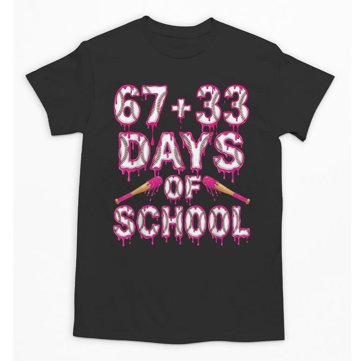 100 Days Of School Baseball Boys Six Seven Drip 100th Day Unisex T-Shirt