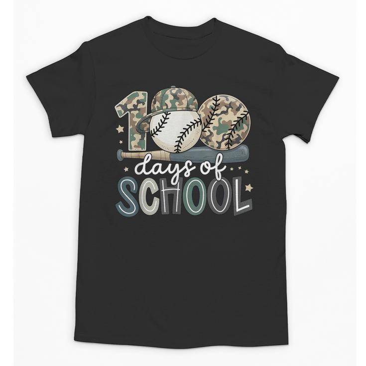 100 Days Of School Baseball Camo Camo Cap Boy School Unisex T-Shirt