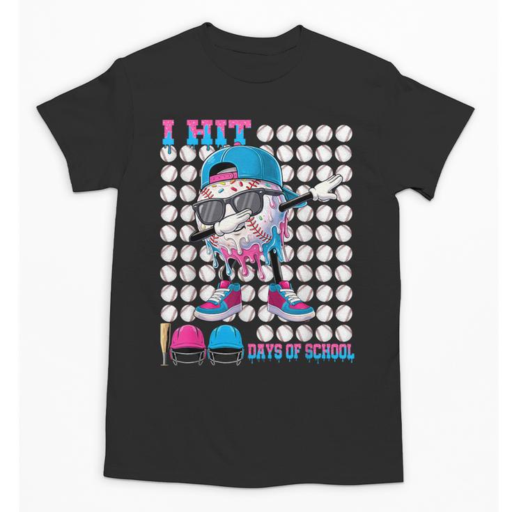 100 Days Of School Baseball Drip Boys Kids 100th Day School Unisex T-Shirt