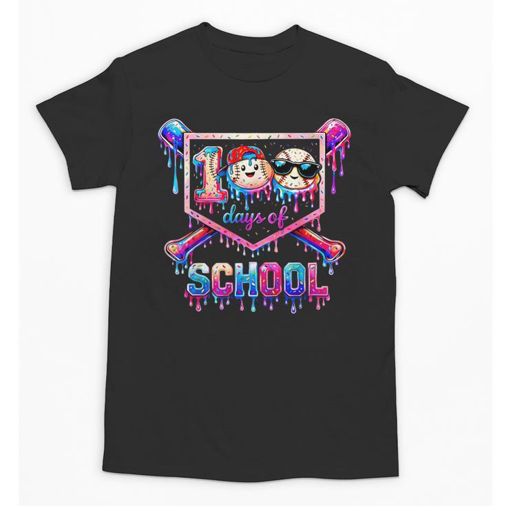 100 Days Of School Baseball Drip Boys For Men Kids Unisex T-Shirt