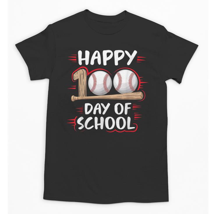 100 Days Of School Baseball Theme Kids Teens Boys 100th Day Unisex T-Shirt