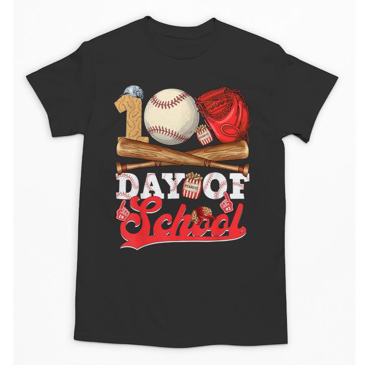100 Days Of School Baseball Player Sports Game Teacher Kid Unisex T-Shirt