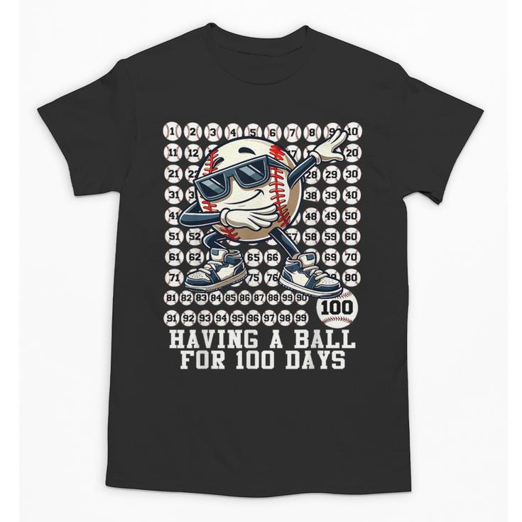100 Days Of School Boys Dabbing Baseball 100th Day Of School Unisex T-Shirt