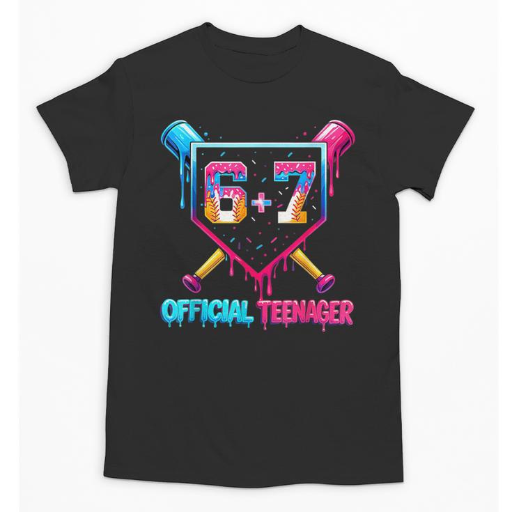 13th Birthday Official Teenager 67 Baseball Drip Boys Unisex T-Shirt