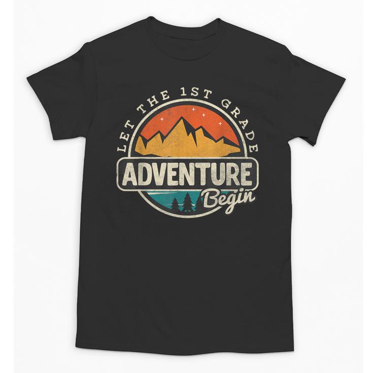 1st First Grade Shirt Adventure Begin Back To School Unisex T-Shirt