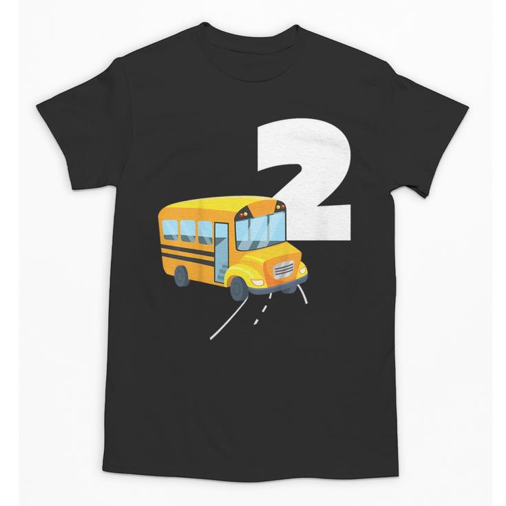 2nd Birthday School Bus Kids Back To School Themes Party Unisex T-Shirt