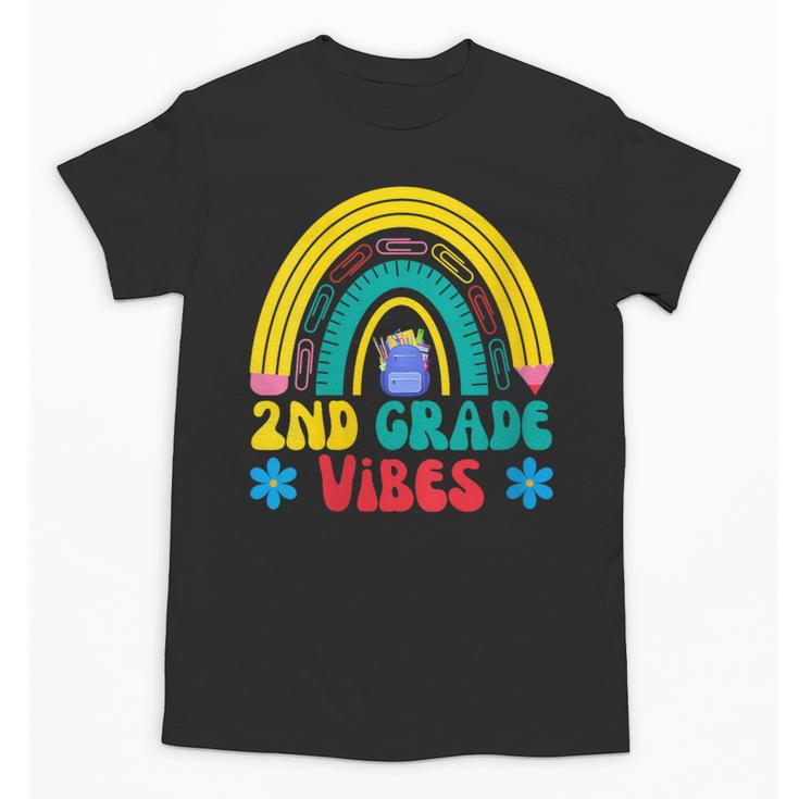 2nd Grade Vibes Back To School Rainbow Second Grade Unisex T-Shirt