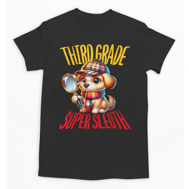 3rd Grade Super Sleuth Dog Detective Back To School Kids Unisex T-Shirt