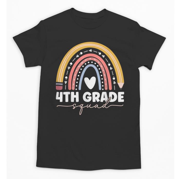 4th Grade Squad Rainbow Back To School Unisex T-Shirt