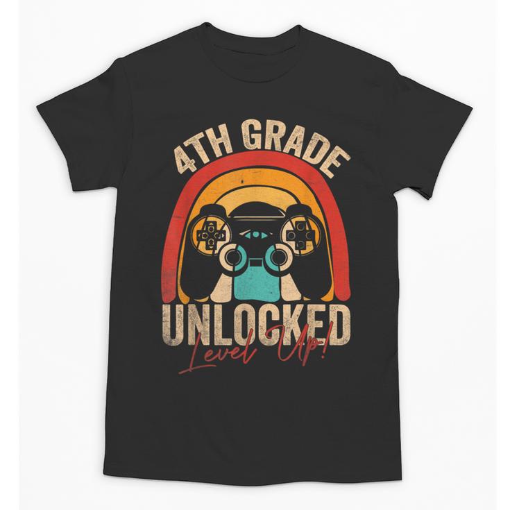 4th Grade Unlocked Level Up Gamer Back To School Fourth Unisex T-Shirt