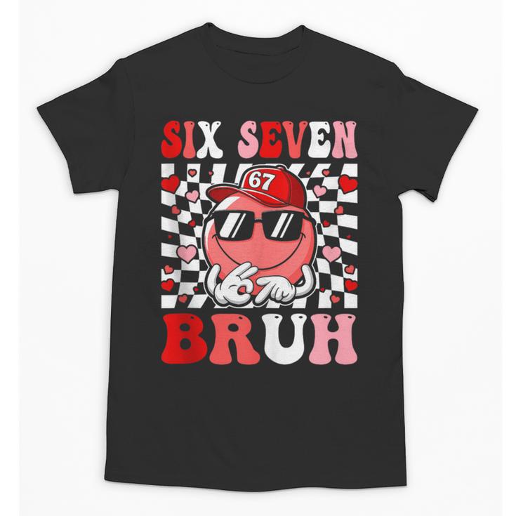 6 7 Bruh Six Seven Valentine Heart Baseball Unisex T-Shirt