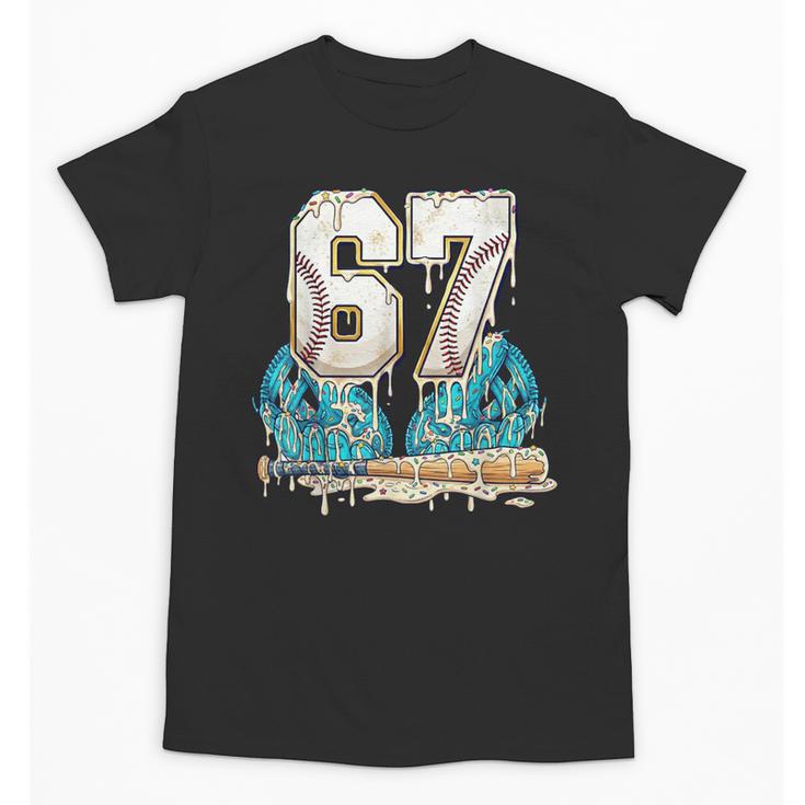 67 Baseball Drip Boys Youth Kids 6-7 Ice Cream Dripping 6 7 Unisex T-Shirt