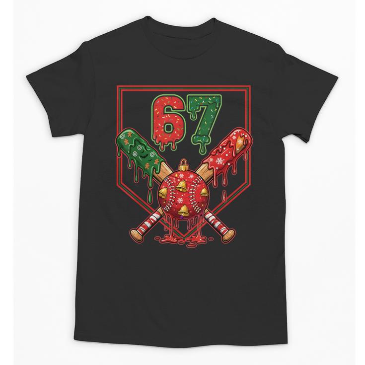 67 Baseball Drip Christmas Meme Six Seven Gen Alpha Slang Unisex T-Shirt