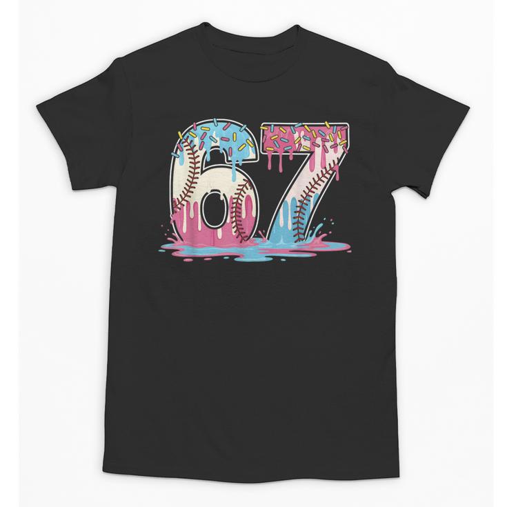 67 Baseball Ice Cream Drip Meme Six Seven Gen Alpha Unisex T-Shirt