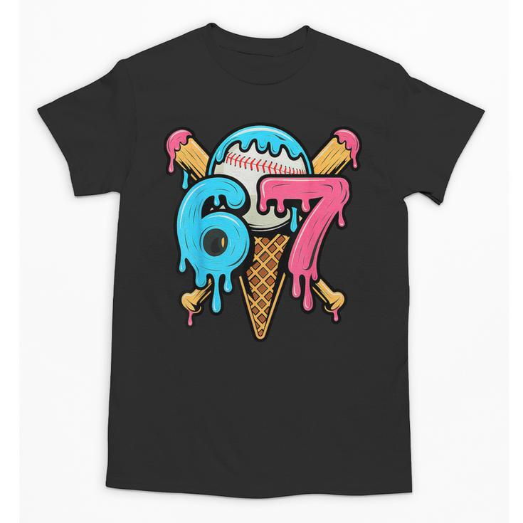 67 Baseball Ice Cream Drip Player Unisex T-Shirt
