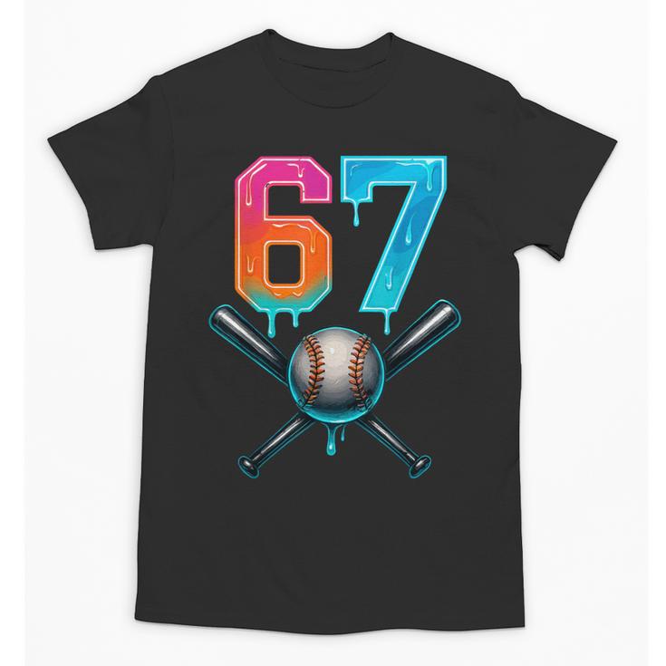 67 Baseball Meme Cool Drip Number 67 Player Or 67th Birthday Unisex T-Shirt
