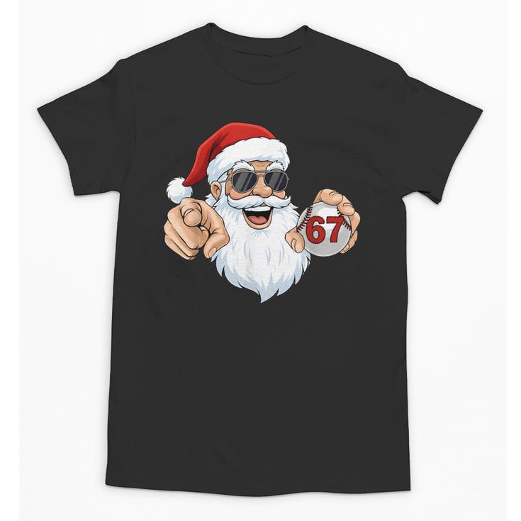 67 Baseball Santa Six Seven Meme Christmas Men Women Kids Unisex T-Shirt